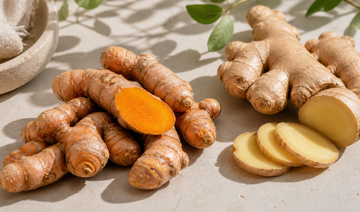 Golden Roots for Calm & Comfort: Ginger + Turmeric for Inflammation